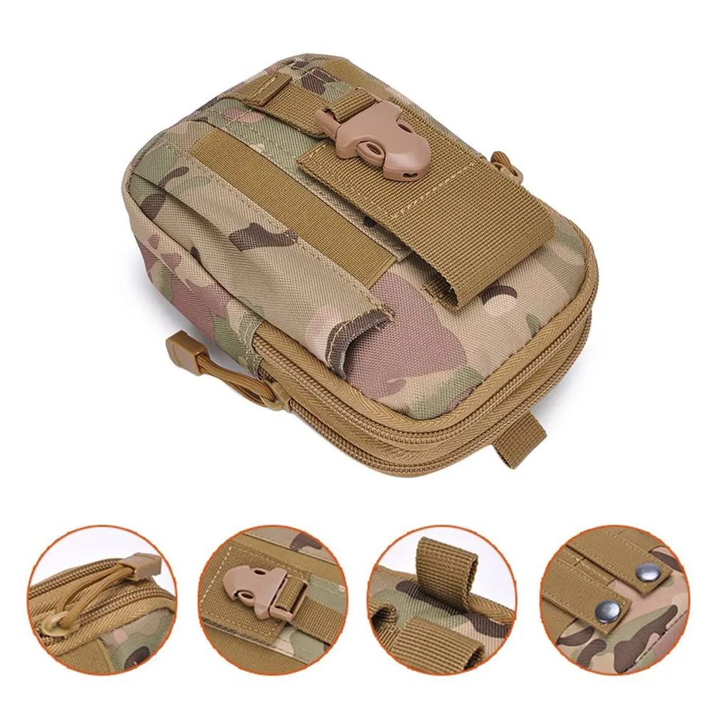 Multifunctional Outdoor Camouflage Tactical Utility Water-Resistant MOLLE Bag Mobile Phone Pocket Phone Pouch Belt Waist Cover