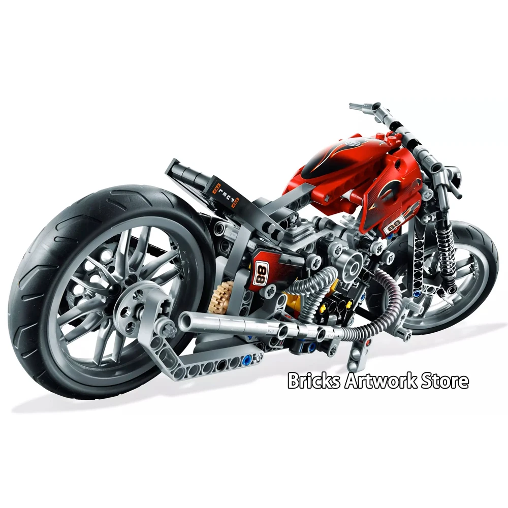 Decool 3354 Fit Technic серии 8051 мотоцикл набор для Харли DIY строительные блоки Развивающие игрушки для очки-детский подарок на Рождество