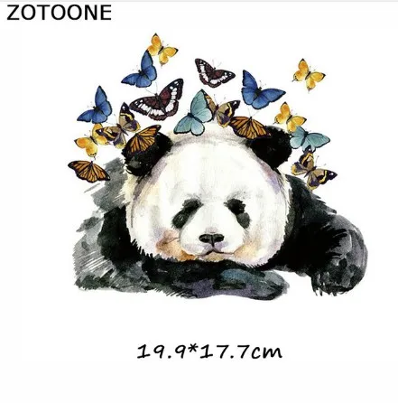 ZOTOONE, милые животные, железные передачи, одежда, волк, панда, собака, патч, наклейка, сделай сам, дети, термо, передача тепла, футболка с принтом G - Цвет: Антикварный цинк