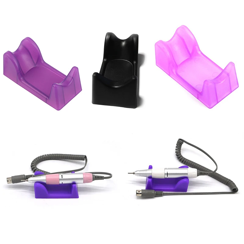 

Purple Plastic Electric Nail Craft Drill File Bit Manicure Machine Pen Holder Stand For Nails Art