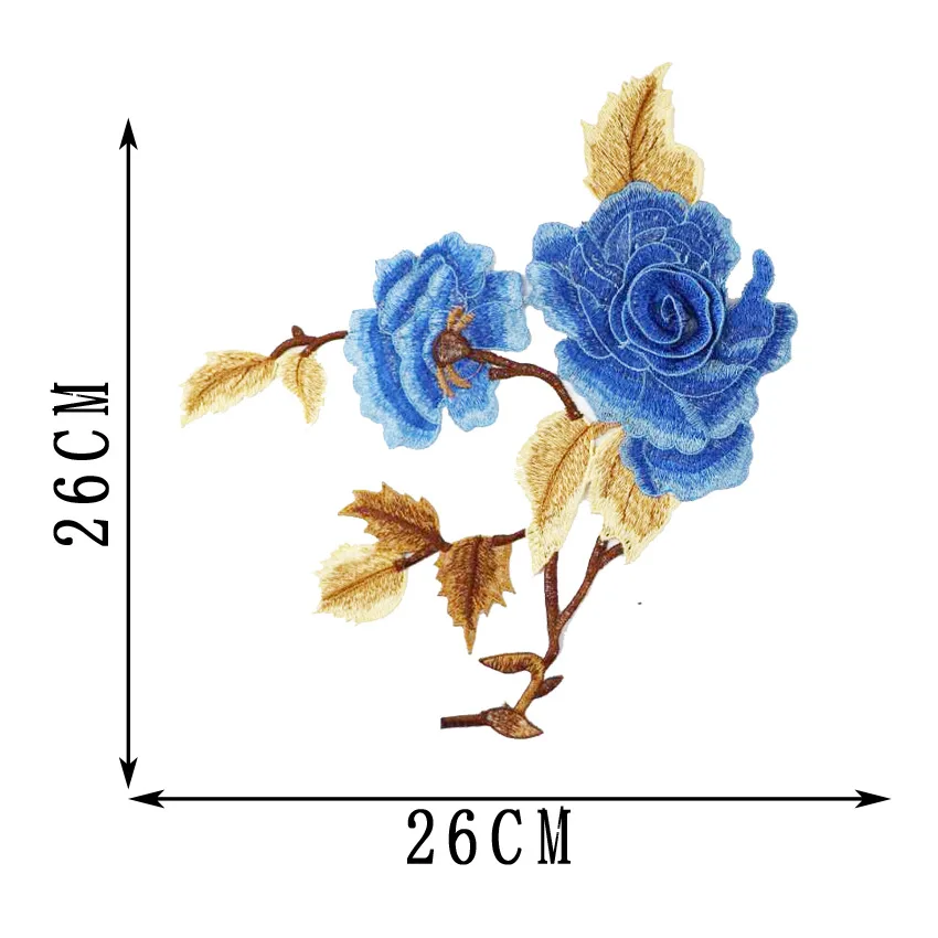Аксессуары стерео 3D высокого класса цветной домашний цветок ткань водорастворимый цветок патч-машина вышивка логотип - Цвет: 1