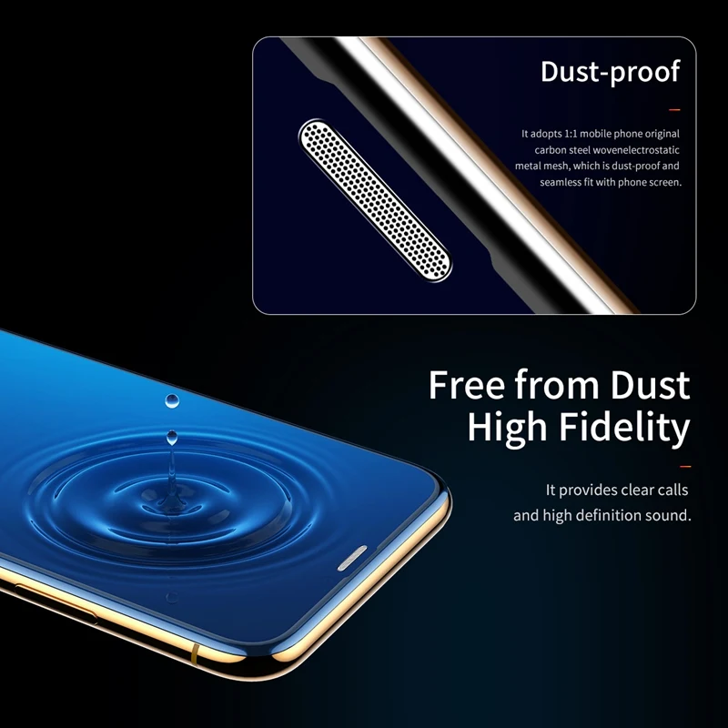 ROCK полное защитное закаленное стекло для iPhone X Xs Max 9H Защитное стекло для экрана для iPhone Xsmax пленка закругленные края покрытие стекло