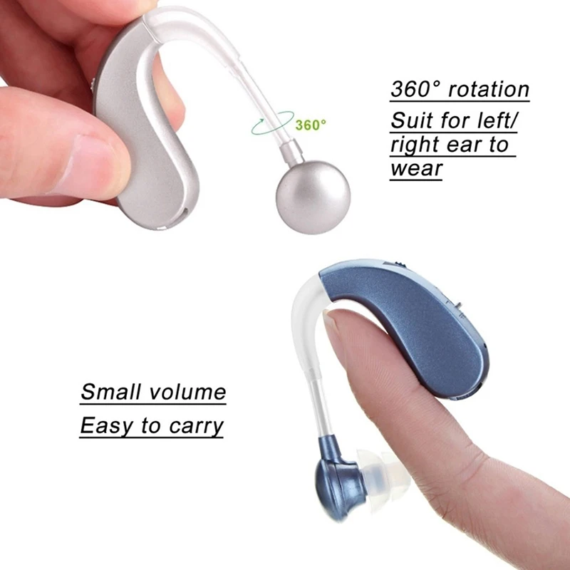 Rechargeable Digital Rechargeable Hearing Aid Sound Voice Amplifier Behind Ear 