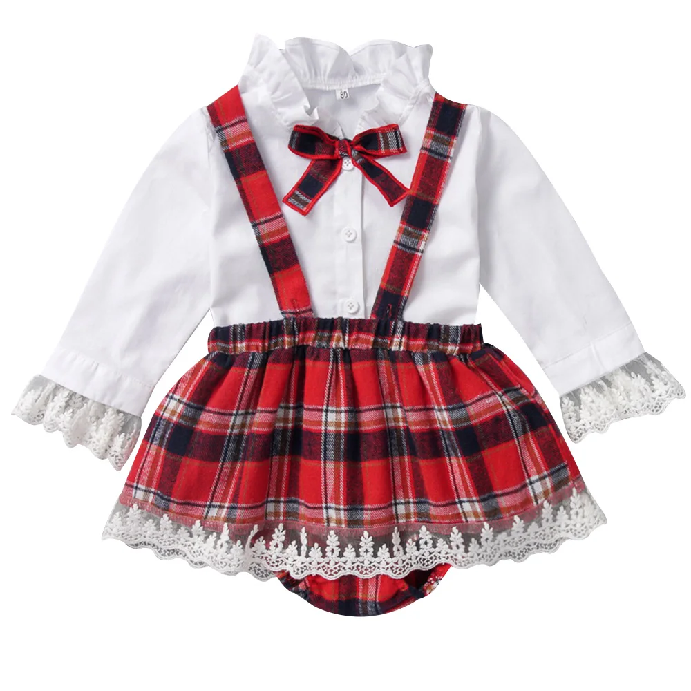 203689 My First Christmas/осенняя одежда для девочек Одежда для маленьких девочек 3 предмета, боди с буквенным принтом+ юбка с бантом+ повязка на голову, рождественские наряды для малышей, D50 - Цвет: 203689