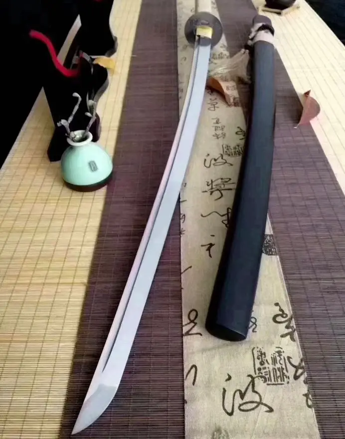 Полностью Tang меч Клинок из марганцевой стали Wushu Катана tenacity Blade saber