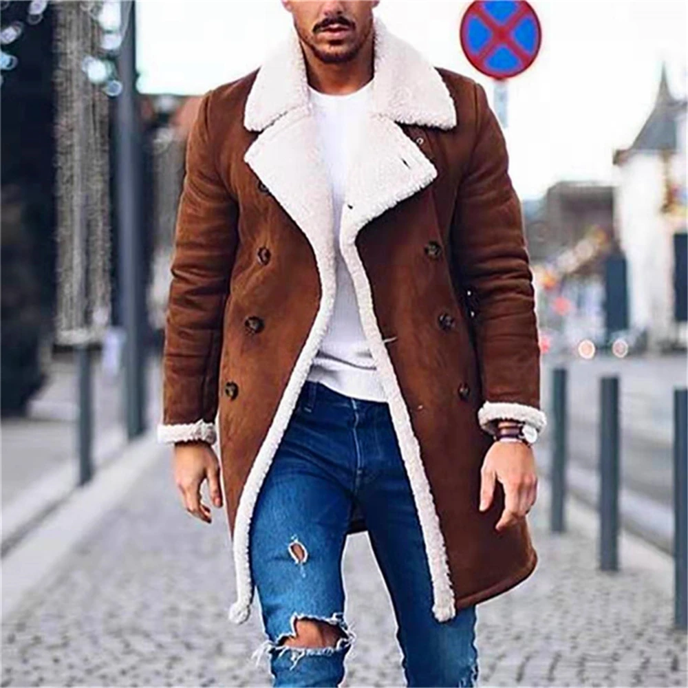 Helisopus New Men Coat Winter Wool Warm Jacket Long Outwear Fleece Composite Suede Overcoat Casual Windproof Patchwork Tops Helisopus New Men Coat Winter Wool Warm Jacket Long Outwear Fleece Composite Suede Overcoat Casual Windproof Patchwork Tops