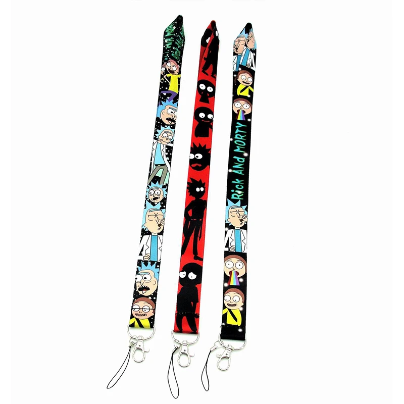 

Rick and Morty Cosplay Prop Accessories Cell Phone Neck Strap ID Lanyards Key Chain Key Rings