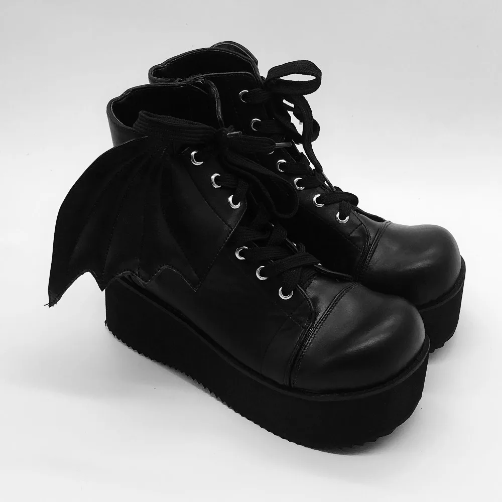 Sweet-Black-PU-Lolita-High-Platform-Party-Shoes-with-Wing-Halloween-Shoes-Custom-Tailor-Available-6