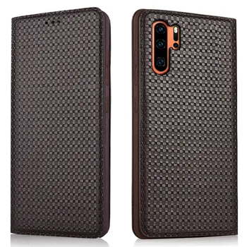

Luxury Genuine Leather Handmade Flip Case For Huawei P30 Pro/Huawei P30/Huawei P30 Lite Magnetic Phone Bag Standing Back Case