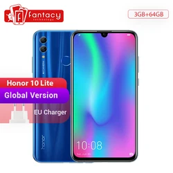 Глобальная версия Honor 10 Lite смартфон Kirin 710 Восьмиядерный 24 МП фронтальная камера мобильный телефон 6,21 дюймов Android 9 Google Play OTA