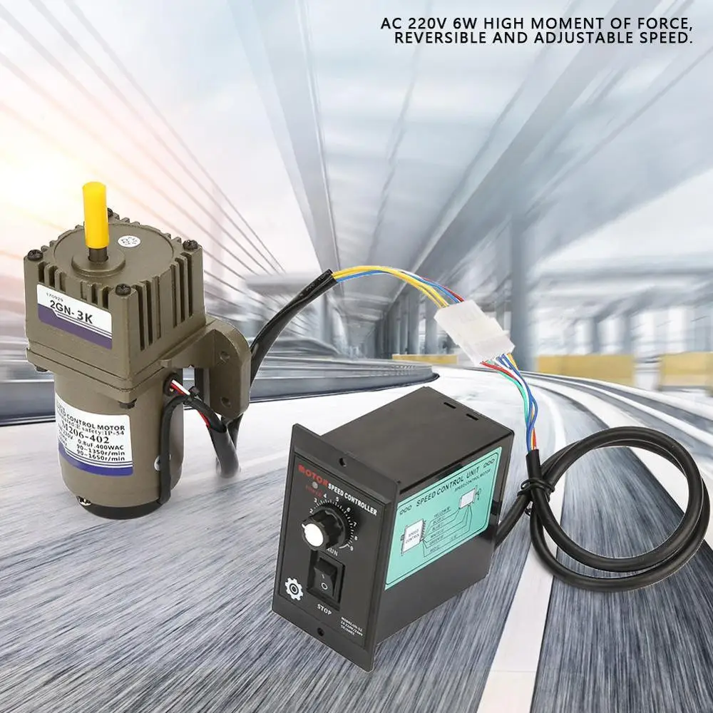 220V 40W Single Phase Asynchronous Motor Deceleration Adjustable Speed 15K Adjustable Speed Gear Motor Single Phase Asynchronous Motor AC Gear Motor