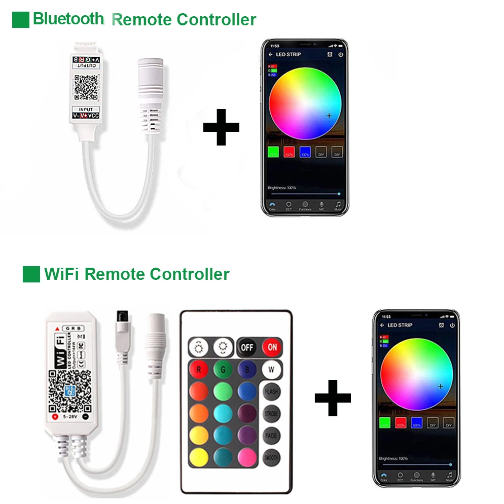 Светодиодная лампа с Bluetooth полоской 12 В постоянного тока 2835 SMD RGB лента