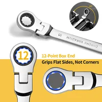Flex Head Ratcheting Wrench Set (Chrome Vanadium Steel) 3