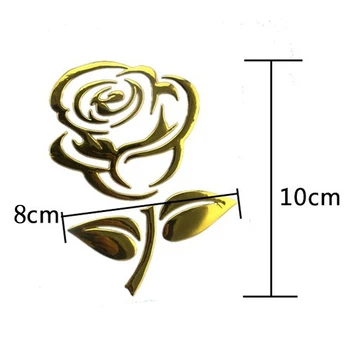 

Volkrays Fashion Car Sticker 1pcs 3D Stereo Rose Vehicle Flowers Accessories Reflective Waterproof Sunscreen Vinyl Decal,7cm*9cm
