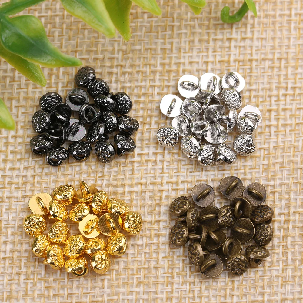 20/40pcs 4mm Mini Button Buckle Diy Doll Clothes Metal Pattern
