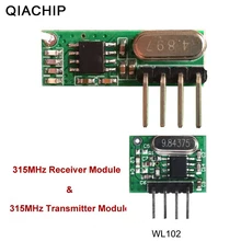 Qiachip 315mhz rf transmissor e receptor superheterodyne uhf pedir kit módulo de controle remoto inteligente baixa potência para arduino/braço/mcu