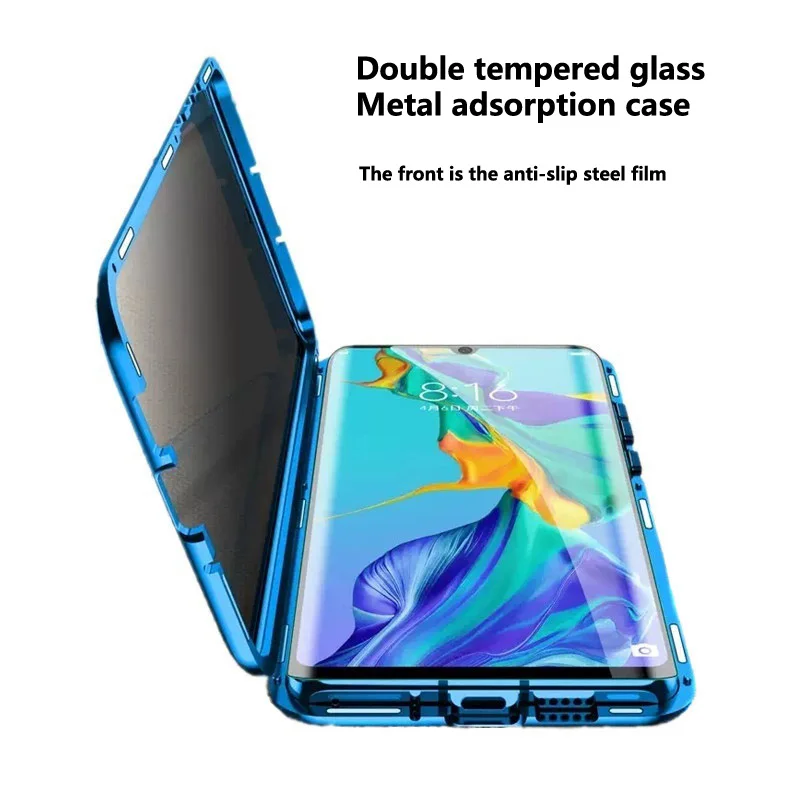 Анти-открытым Магнитный Стекло конфиденциальности чехол для huawei P 30 20 Pro Коврики 30 20 Pro Honor 20 20i 20Pro 9X 8X Nova 5 5i Pro 4 4E Коврики 20X