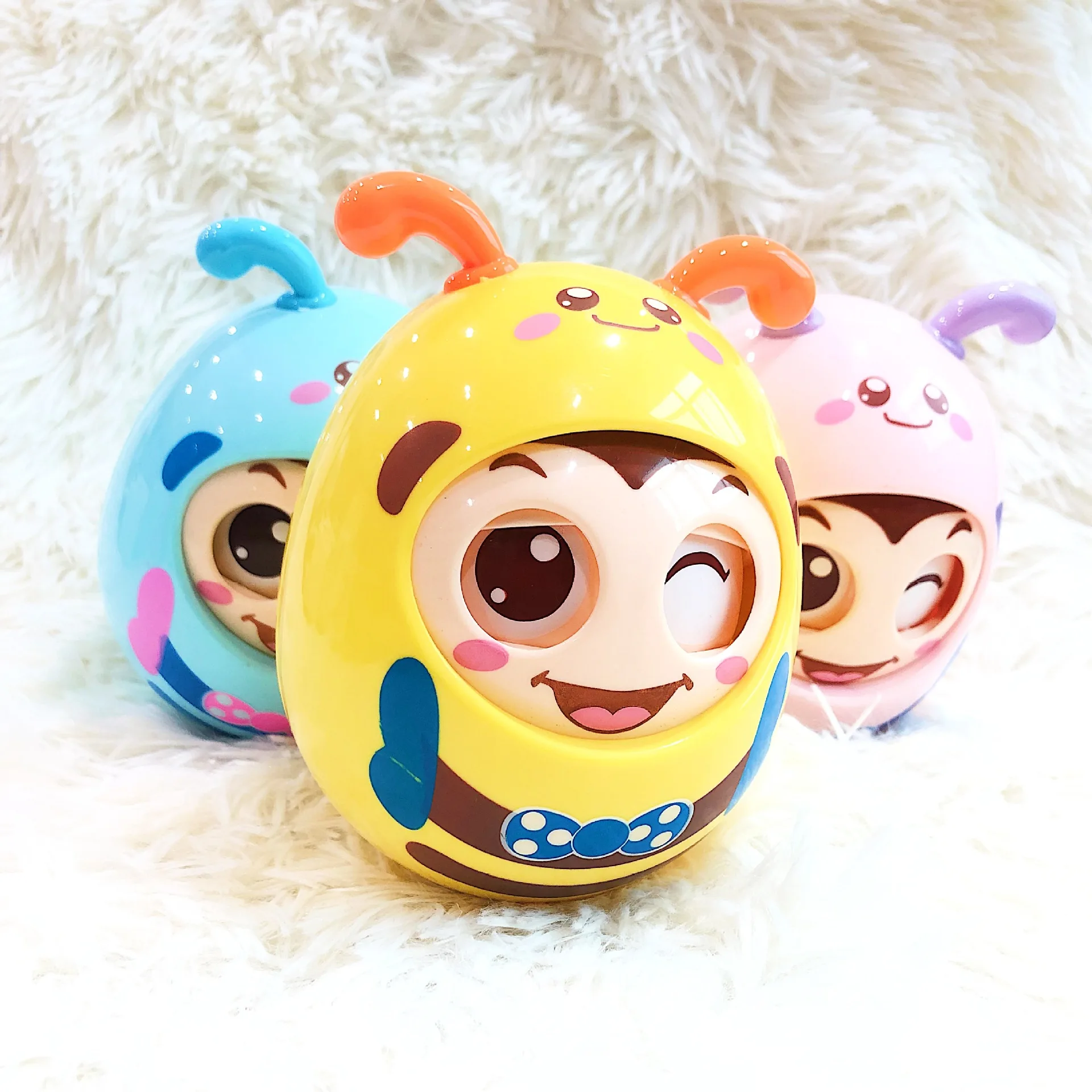 1022-16b мультфильм милый питомец стакан с 3C колокольчиком мягкий ухо Blink Teether-Bite детская игрушка