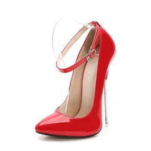 LTARTA/женские пикантные туфли на очень высоком каблуке 16 см для ночных клубов размера плюс; туфли на высоком каблуке для подиума с Т-образным ремешком; красные пикантные Туфли на каблуке; WZ-A16