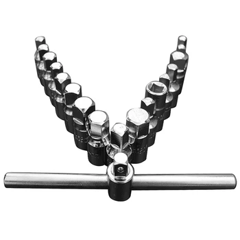 

18 Pieces Triangular Quadrangular Hexagonal Oil Draining Tools Oil Draining Screw Set Oil Pan Screw Socket Wrench