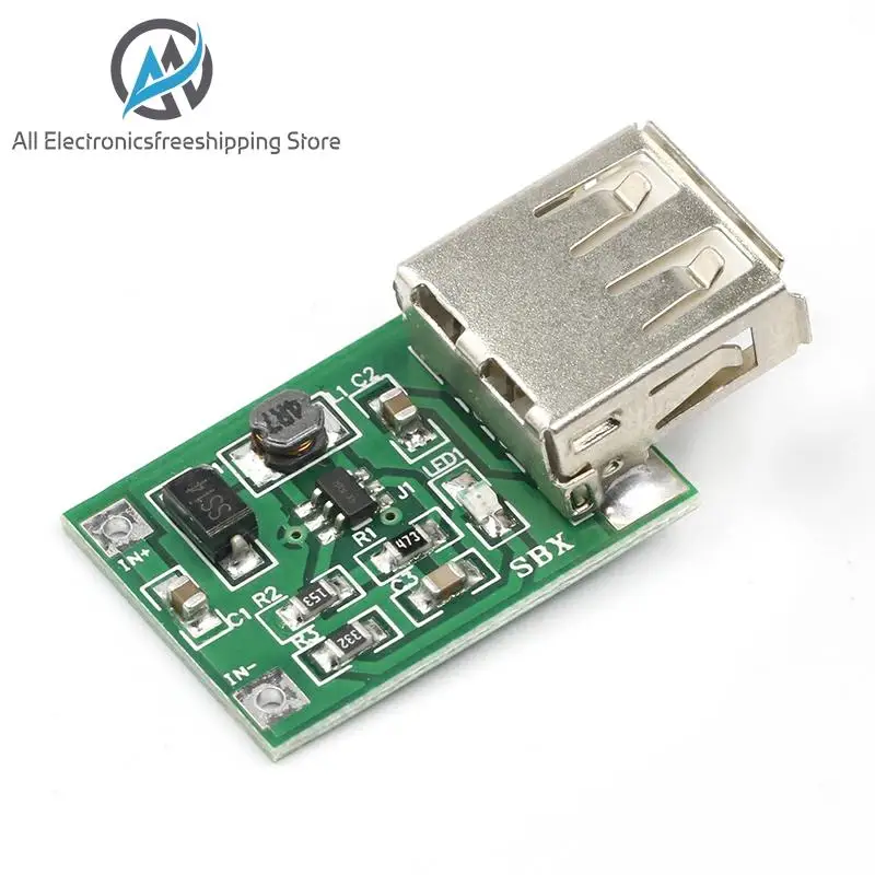 Cargador de salida USB, 1 unidad, 0,9 V ~ 5V a 5V, 600Ma, módulo de potencia de aumento, Mini convertidor de refuerzo de DC-DC, Verde ► Foto 1/2