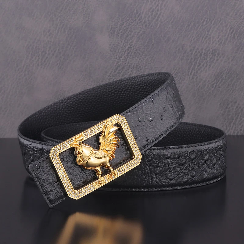 Mens Designer Clothes  LOUIS VUITTON leather belt with gold buckle 78