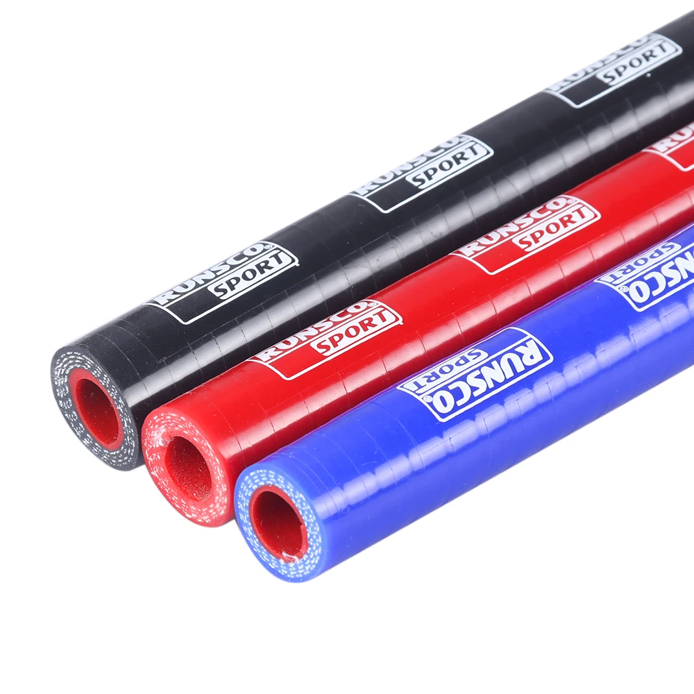 Silicone Hose Meter Silicone Straight Hose ID 12mm 14mm 16mm 19mm Black Coolant Intercooler Turbo Tube Air Intake Piping Water Hose Pipe 4Ply