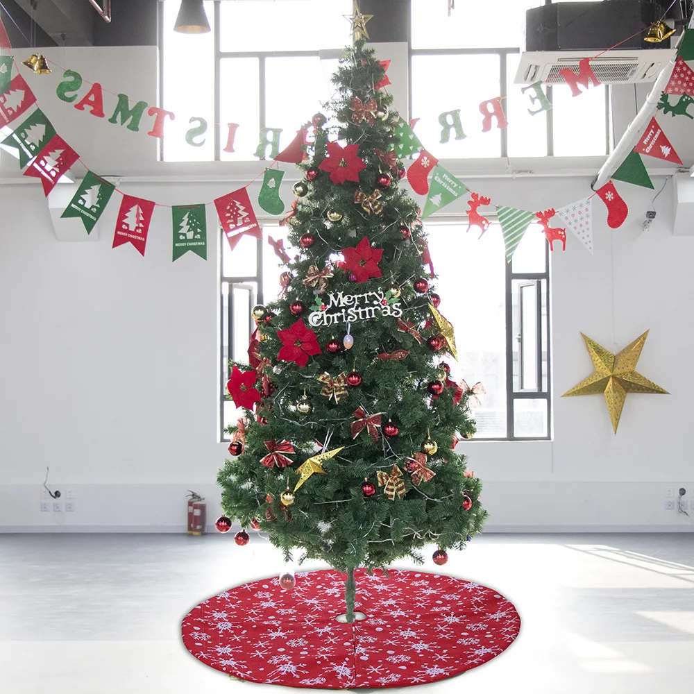 Christmas tree dress red snow cloth 106cm diameter indoor Christmas tree decoration 2020 New Year festival party supplies