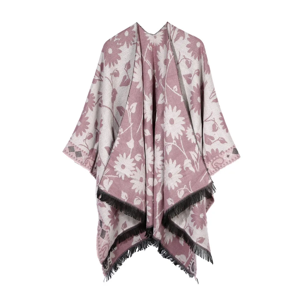 Women Soft Cashmere Scarves Stylish Warm Blanket Solid Winter Shawl Elegant Wrap Hijab Stole Scarfs bufanda mujer L23 - Цвет: Pink