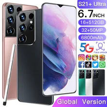 

S21 Ultra 512GB 6800mAh Unlock Mobile Phones 5G CellPhones Celulares Global Version Smartphones