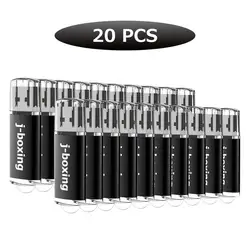 Clés de pouce en vrac 256 mo lecteur Flash paquet de 20 commandes de saut, petite capacité 256 mo USB 2.0 clé de mémoire Multipack Pendrives noir 