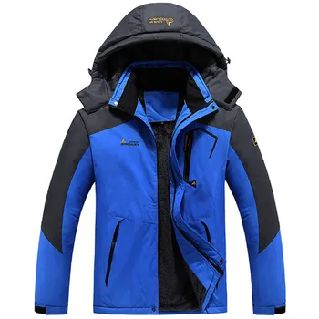 

Mens Warm Winter Windproof Hiking Jackets Unisex Climbing Cycling Coat Waterproof Hooded Fleece Jackets Skiing Coat
