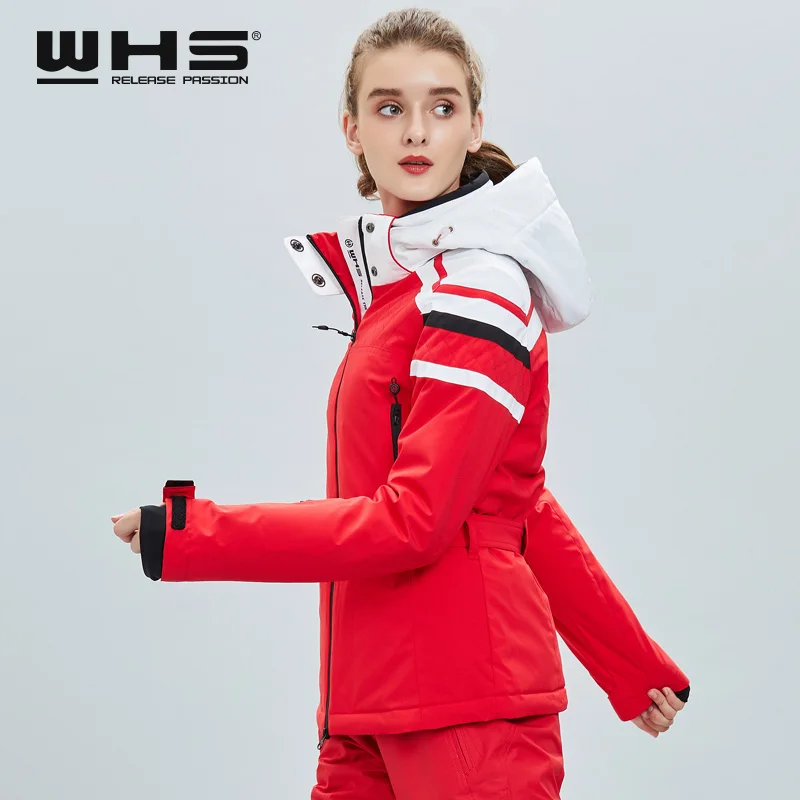 WHS новые женские уличные лыжные куртки ветрозащитные женские теплые пальто женская зимняя куртка Горячая Распродажа Лыжная куртка одежда женская теплая куртка