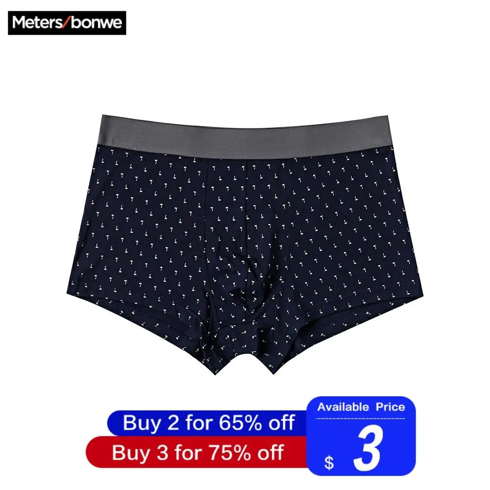 Metersbonwe, боксеры для подростков, мужское нижнее белье, мужские трусы из модала, нижнее белье, удобные домашние боксеры с принтом, Cuecas 265291