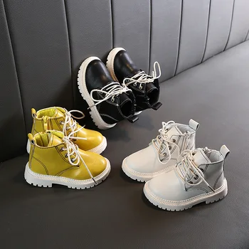 

2019 Girls Boys Boots Autumn Winter Infant Toddler Boots Baby Martin Boots Soft bottom Non-slip Child Kids Outdoor Cotton shoes