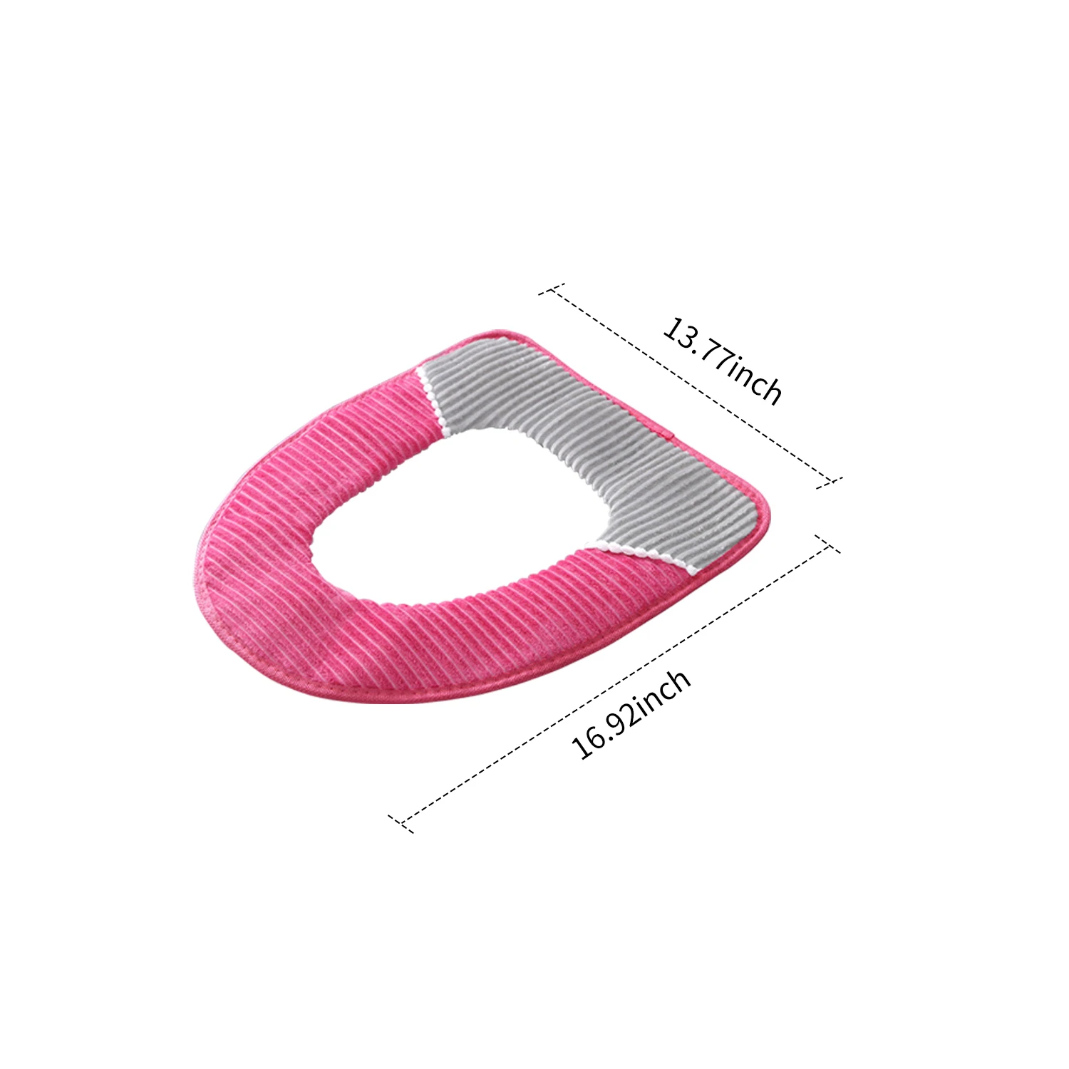Toilet Seat Mat Bathroom Protector Warmer Corduroy Water Absorbent Bathroom Rug Toilet Cover Seat Lid Pad Cushion Toilet Rug
