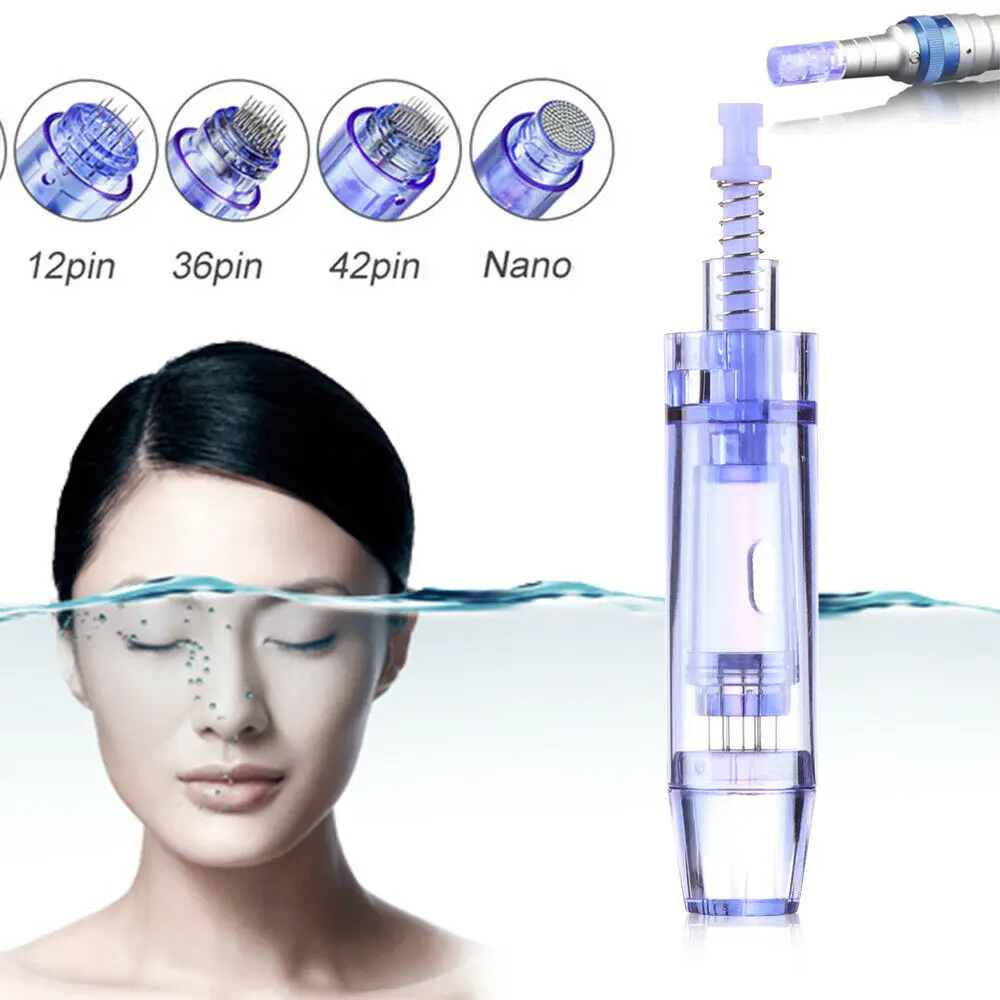 Micro Cartuccia 20Pcs Electric Dr Pen Tips Microblading 12 36 42 Pin Nano Cartuccia Per Auto Dr. Pen A1 Tattoo Tips