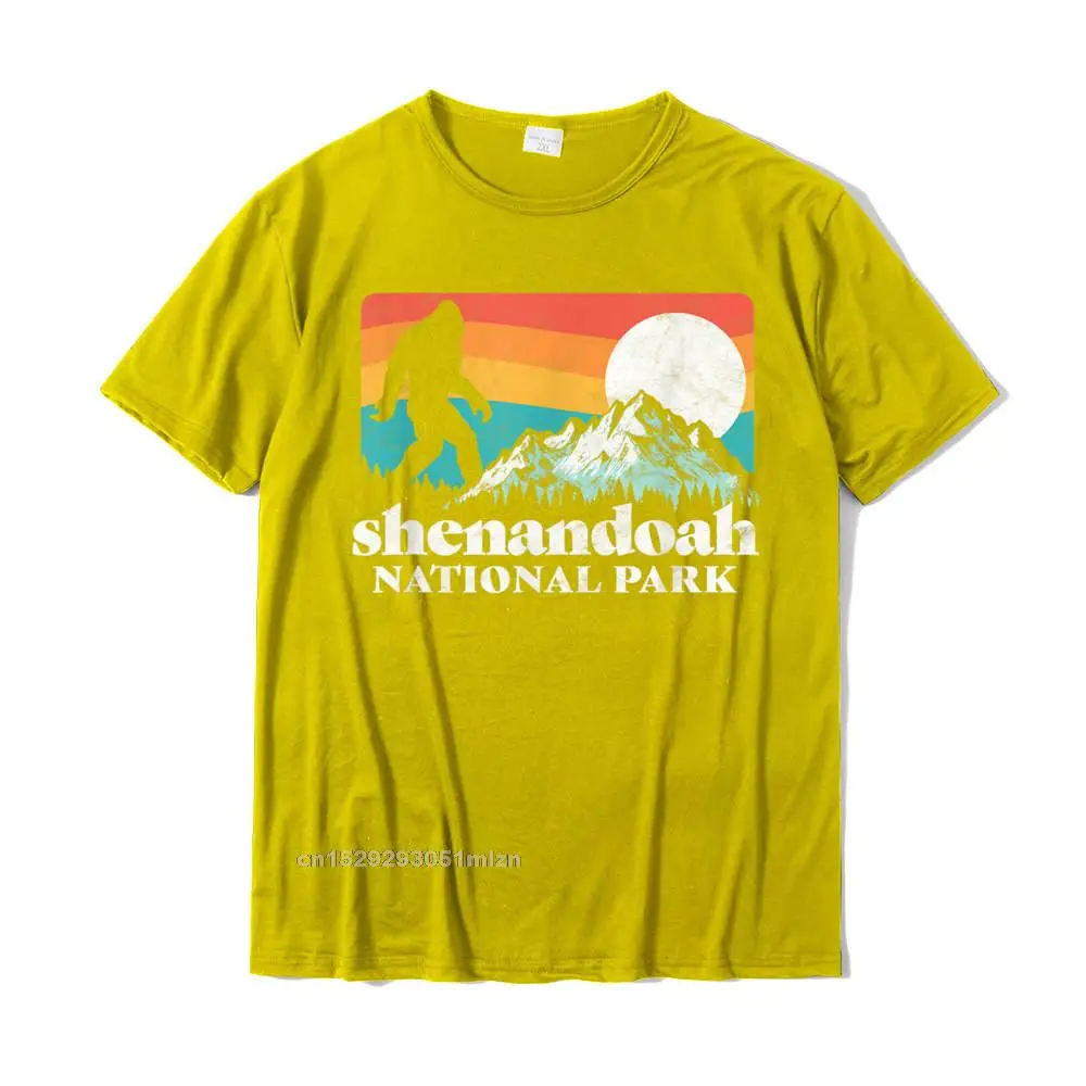 Men T-shirts Design Design Tops Shirts Pure Cotton Crewneck Short Sleeve 3D Printed Tops Shirts VALENTINE DAY Shenandoah National Park Virginia Bigfoot Mountains Graphic T-Shirt__3947 yellow