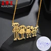 Auxauxme – collier de dessin personnalisé pour enfants, pendentif en acier inoxydable, illustration personnalisée pour enfants, bijoux cadeaux de famille pour maman ► Photo 3/4