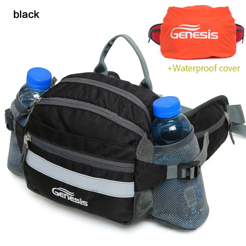 Новая походная велосипедная сумка на талию наружная спортивная сумка для бега держатель бутылки многофункциональная альпинистская Сумка для бега - Цвет: BLACK 2