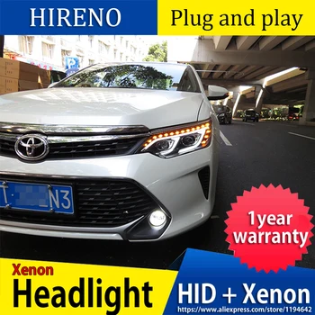 

Car Styling for Toyota Camry V55 LED Headlight 2015-2017 YEAR New Camry Headlights drl Lens Double Beam H7 HID Xenon