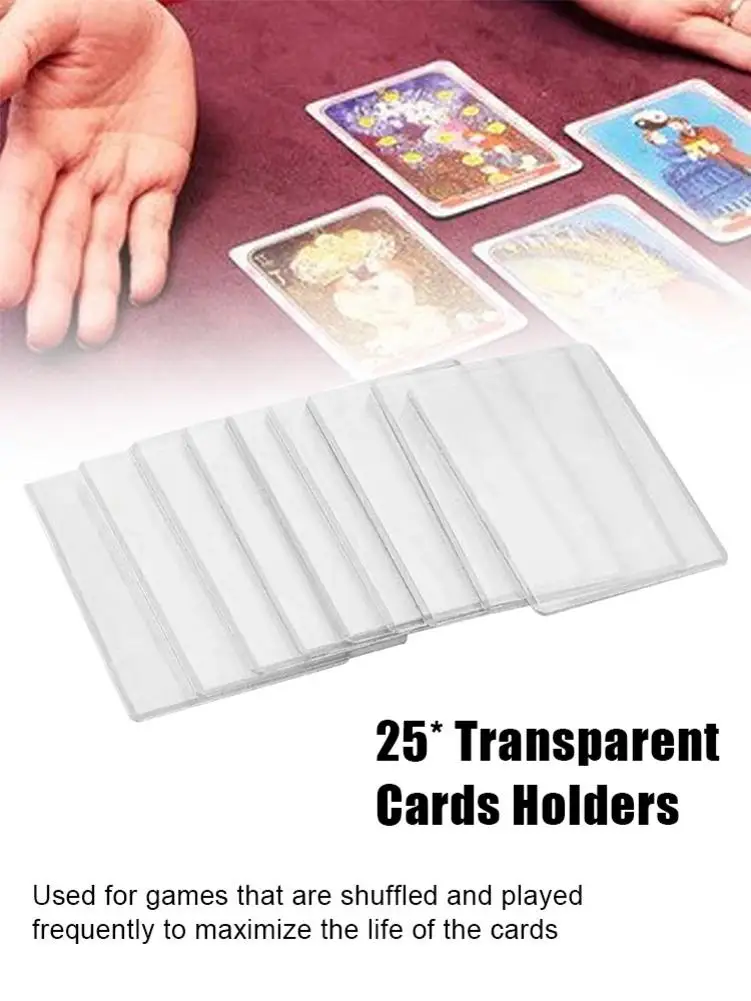 Carte Da Gioco Protezione Per Maniche Esterne 25 Pezzi Supporto Per Carte Collezionabili In Plastica Per Carte Collezionabili Toploader Porta Carte Sp