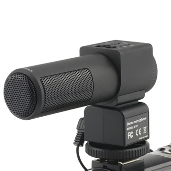 

Mounchain Camera And Video Microphone Professional Studio Digital Video Stereo Recording 3.5mm Microphones For Camera For Canon