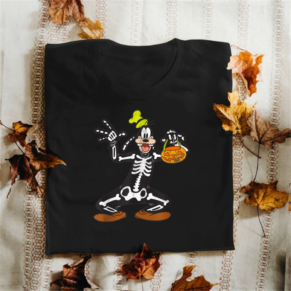 Goofy скелет Хэллоуин футболка микки Гуфи Дональд саркастический Пун популярная