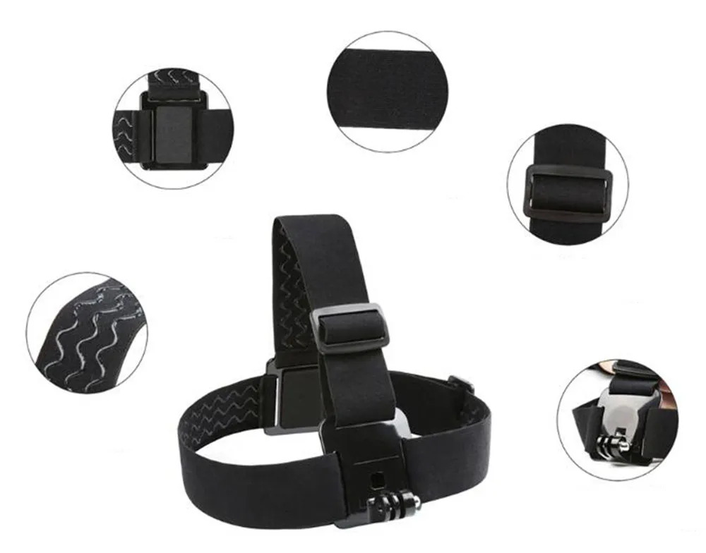 Крепление на голову для Gopro Hero 8 регулируемый ремень аксессуары для камеры Go Pro Hero 8 7 6 5 4 3+ черный для DJI OSMO Action Sjcam
