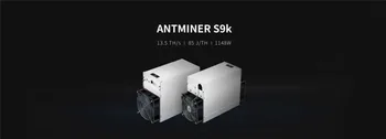 Used AntMiner S9k 13.5TH/S With PSU Bitcoin BCH BTC Miner Better Than S9 13.5t 14t S9j 14.5t S9 SE S11 S15 S17 T9+ WhatsMiner M3 1