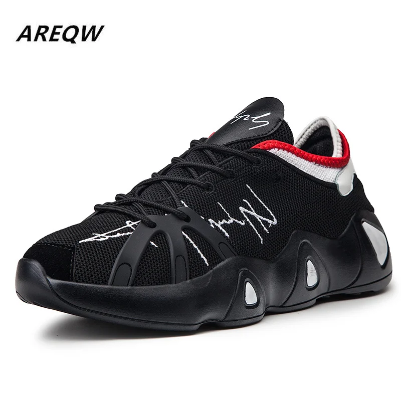 

2019 Men's New Wild Low To Help Fly Woven Breathable Casual Shoes Color Mesh Wear-resistant Fashion Sneakers