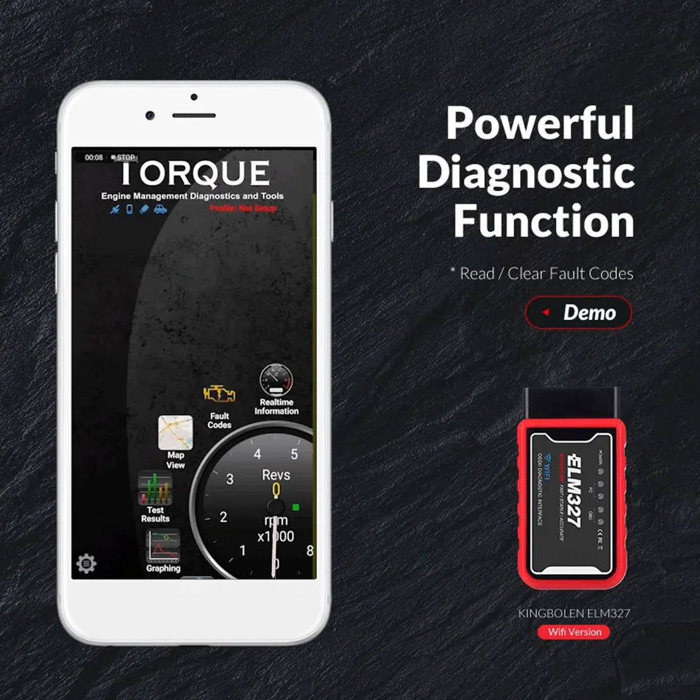 Для IOS OBD2 сканер адаптер диагностический инструмент ELM327 Bluetooth V1.5 автомобильный считыватель кодов неисправностей Bluetooth автомобильный диагностический инструмент