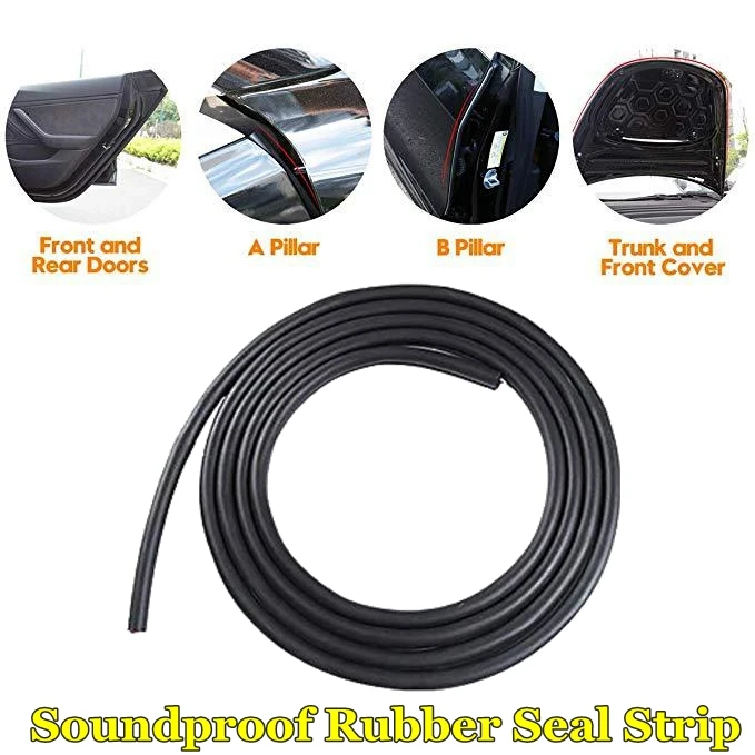 

NEW 6 Pcs Front /Rear Door Truck AB Pillar Soundproof Rubber Weather Seal Strip Wind Noise Reduction Kit For Tesla Model 3