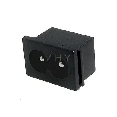 

2.5A 250V Male Plug IEC 320 C8 AC Power Socket Connector 10 Pcs